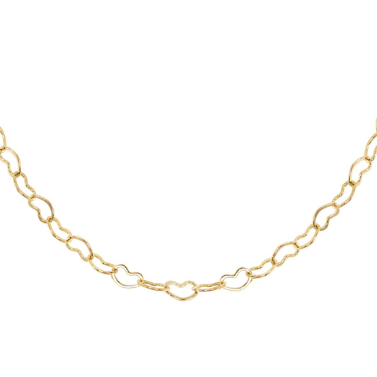 NEW! 14kt gold vermeil open heart necklace