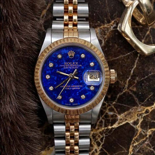Rolex Datejust Jubilee Two-Tone 26mm With Diamond Lapis Dial