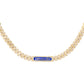 14kt gold and diamond chain link lapis choker