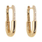 14kt gold and diamond large safety pin hoops