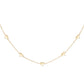 14kt gold row of hearts choker necklace