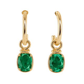 14kt gold emerald Marea drop earring