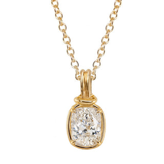 14kt gold diamond petite Marea necklace