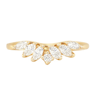 14kt gold marquise diamond ring guard