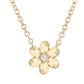 14kt gold diamond baby daisy flower necklace