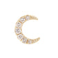 14kt gold little moon stud