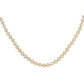 14kt gold baby scalloped diamond tennis necklace
