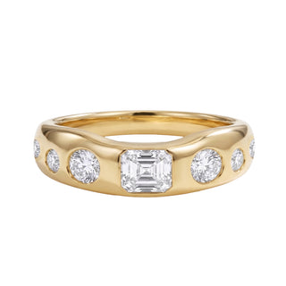 14kt gold and diamond kismet band