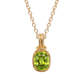 14kt gold peridot petite Marea necklace