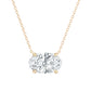 14kt gold petite oval diamond solitaire necklace