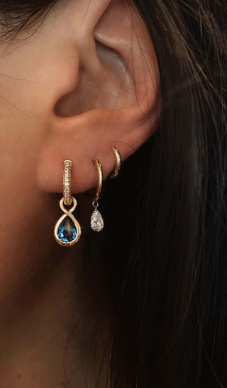 14kt gold classic gold baby hoop