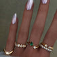 14kt gold and diamond open celine ring