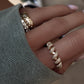 14kt gold and diamond spring ring