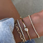 14kt gold diamond baby poppy tennis bracelet