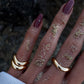 14kt gold wave dome ring