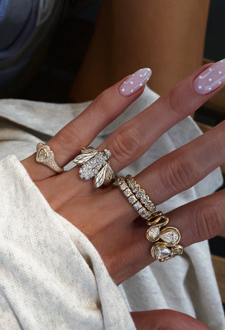 14kt gold four diamond Marea ring