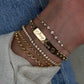 14kt gold hand engraved cuban chain love note bracelet