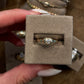 14kt gold heart diamond bubble ring