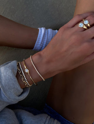 14kt gold thick paperclip chain bracelet