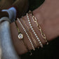14kt gold diamond baby poppy tennis bracelet