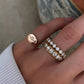 14kt gold and diamond horizontal starburst signet ring