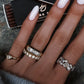 14kt gold mixed diamond cut bezel supernova ring