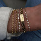 14kt gold hand engraved cuban chain love note bracelet