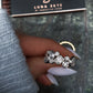 14kt gold mixed diamond cut bezel supernova ring