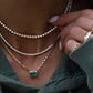 14kt gold and diamond classic tulip tennis necklace