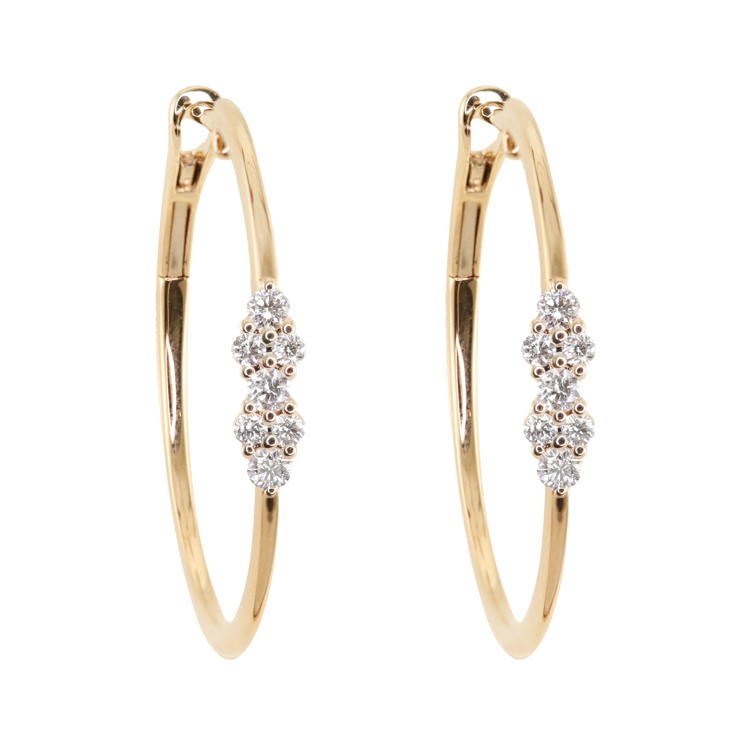 14kt gold grande poppy whisper hoop