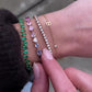 14kt gold mixed cut rainbow tennis bracelet