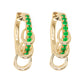 14kt gold and emerald sliding ring hoop
