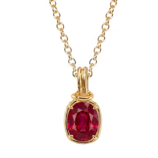 14kt gold ruby petite Marea necklace