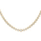 14kt gold graduated diamond scalloped bezel tennis necklace