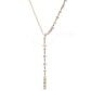 14kt gold floating scattered diamond lariat necklace