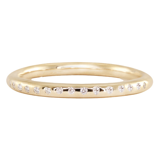 14kt gold and spaced white diamond ring