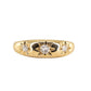 14kt gold three diamond starburst ear band