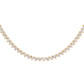 14kt gold and diamond classic tulip tennis necklace
