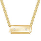 14kt gold two diamond name plate necklace