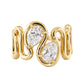 14kt gold two diamond Marea ring