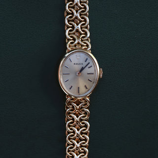 Vintage Ladies 14K Gold Rolex Woven Bracelet Watch