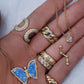 14kt gold baby asscher cut diamond bezel necklace