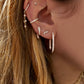 14kt gold and diamond star and bolt studs