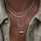 14kt gold diamond disk choker necklace