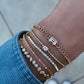 14kt gold topaz bezel chain link bracelet