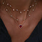 14kt gold mini teardrop diamond drip choker necklace - Luna Skye