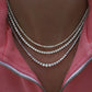 14kt gold and diamond tennis necklace