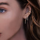 14kt gold braided diamond ear band
