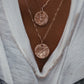 14kt gold and diamond warrior coin necklace - Luna Skye