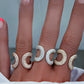 14kt gold and diamond double horseshoe ring